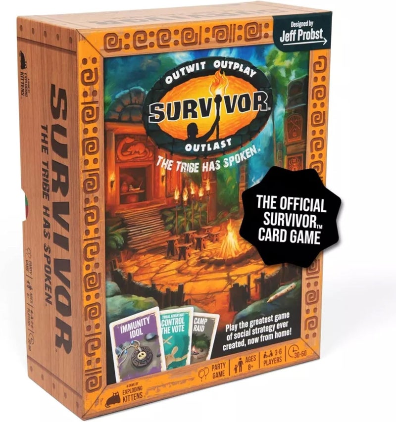 Exploding Kittens Survivor: The Tribe Has Spoken 3-6 Players - Ages 8+ - 30 Minutes to Play - Official Card Game for Survivor Fans - Family Game Night, Card Game - Image 1